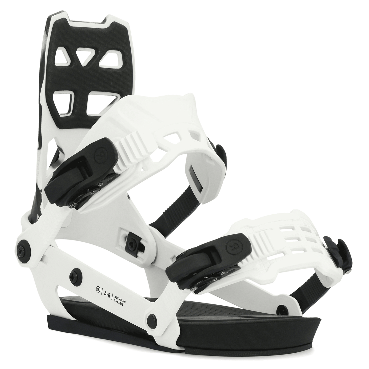 Ride Men's A8 Snowboard Bindings 2024 White Comor Go Play Outside