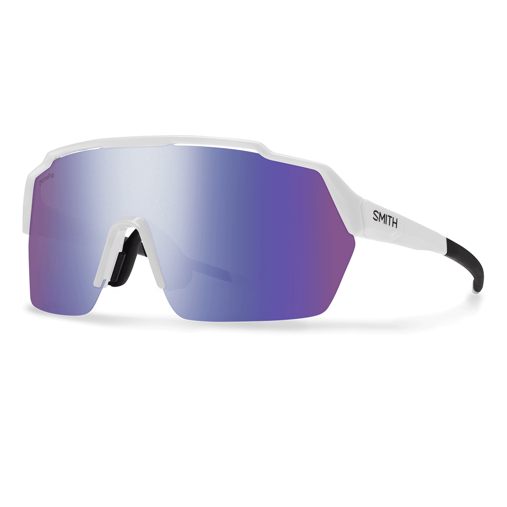 Smith Shift Split MAG Sunglasses White/ChromaPop Violet Mirror + Clear ...