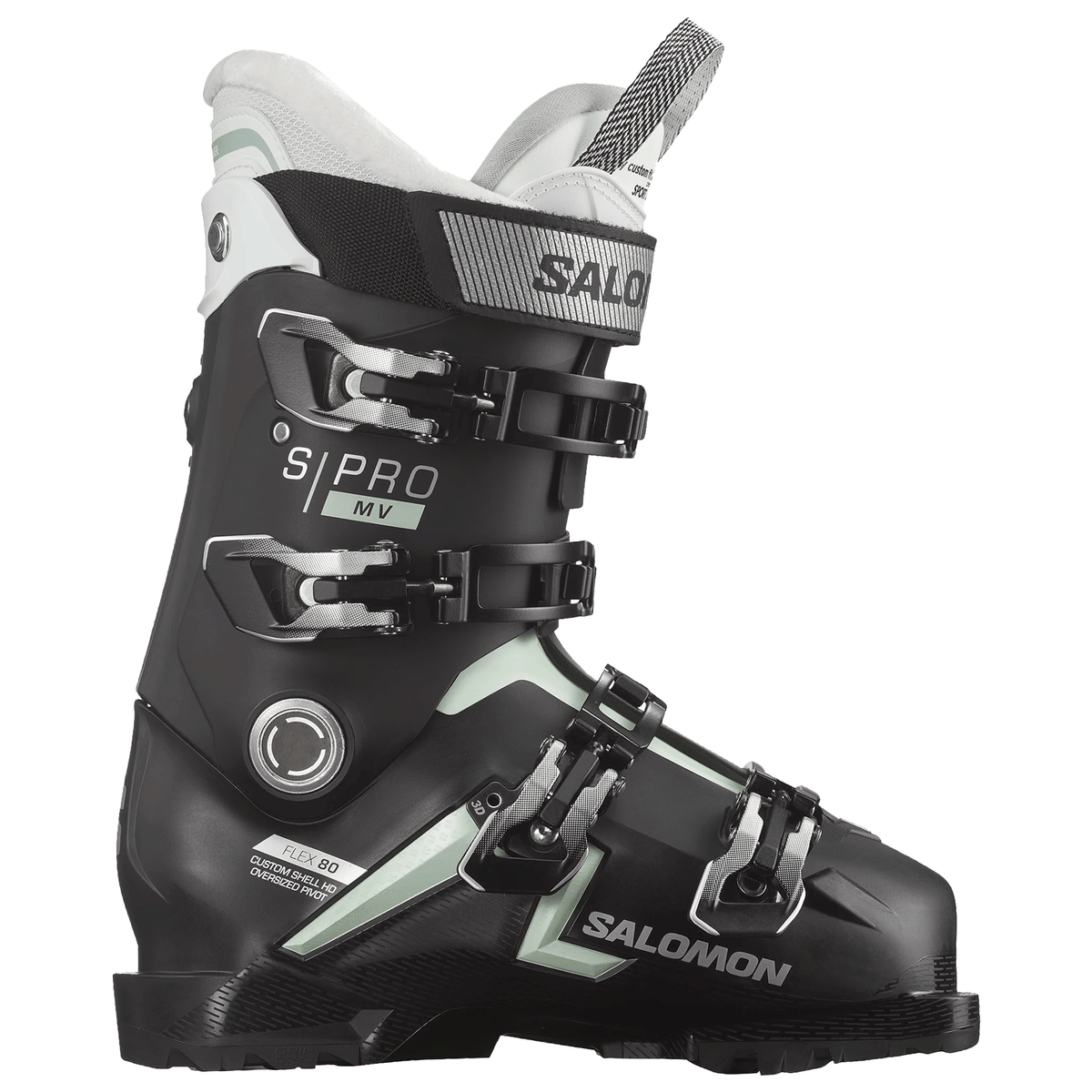 Salomon Women's S/Pro MV 80 W CS GW Ski Boot 2024 Black/White Moss/Sil ...