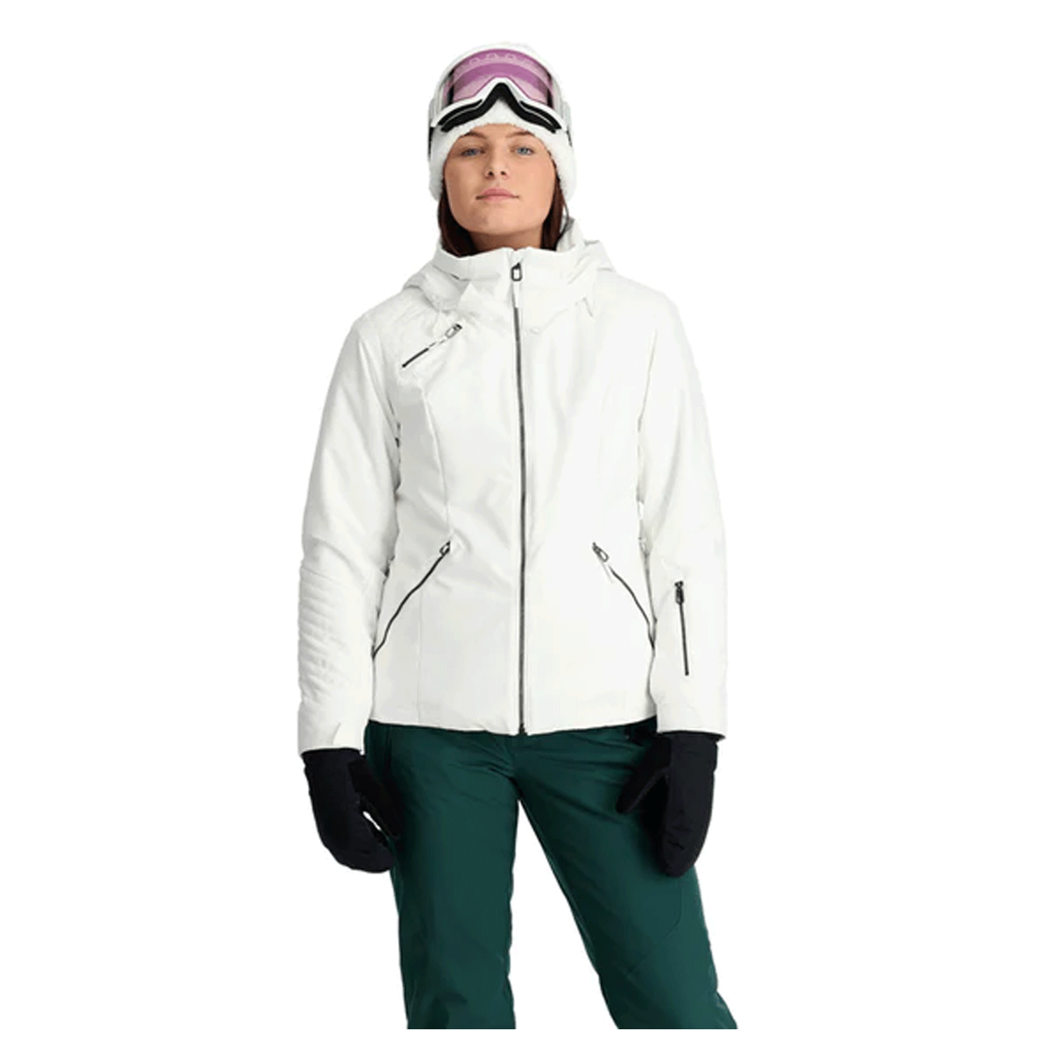 Spyder white ski clearance jacket