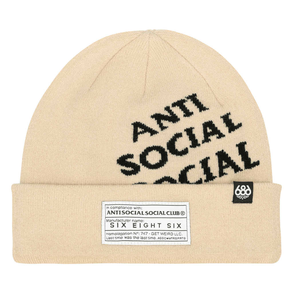 686 Anti Social Social Club Beanie Limestone - Comor - Go Play Outside