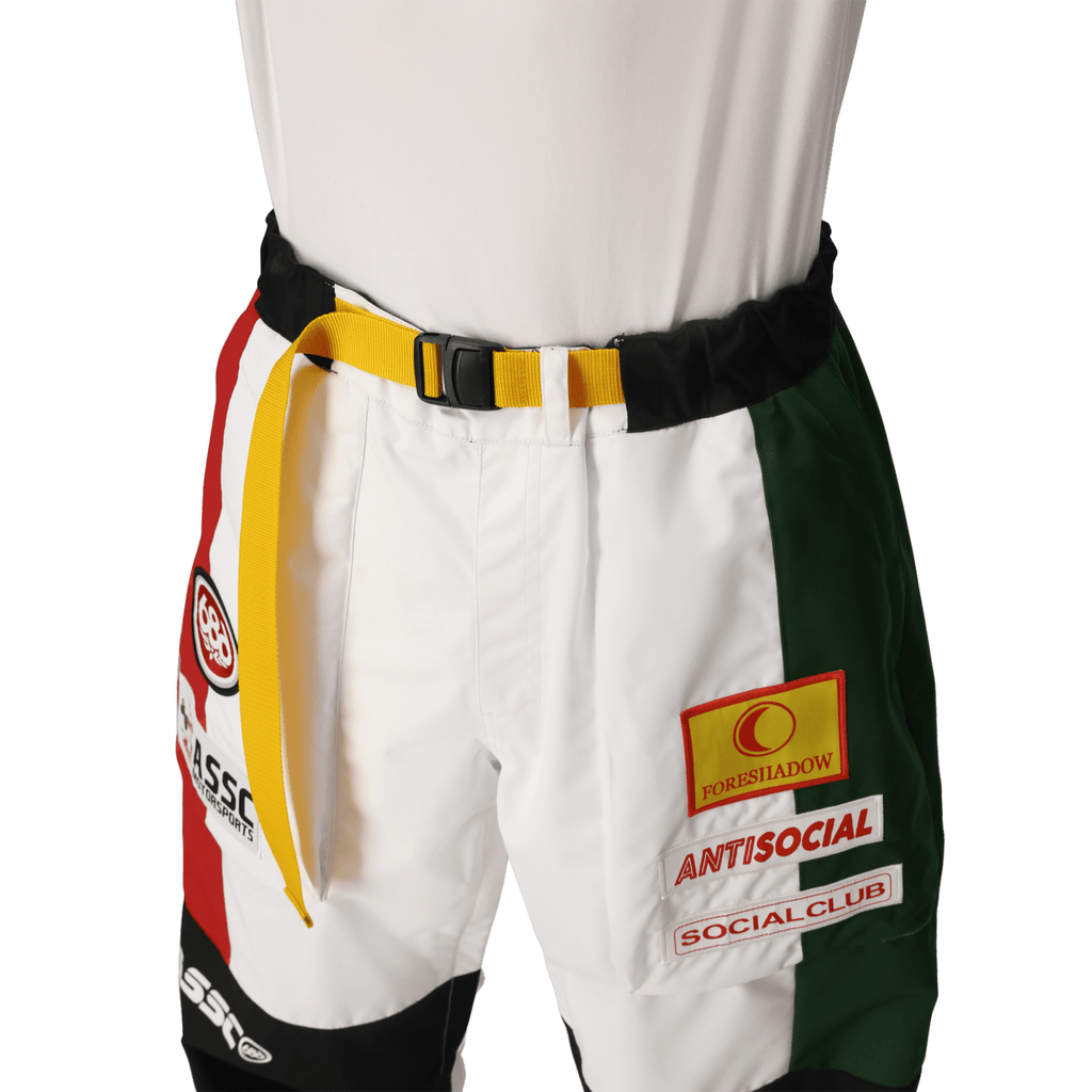 686 Anti Social Social Club Men's F1 Shell Pant 2026 White Colorblock - Comor - Go Play Outside