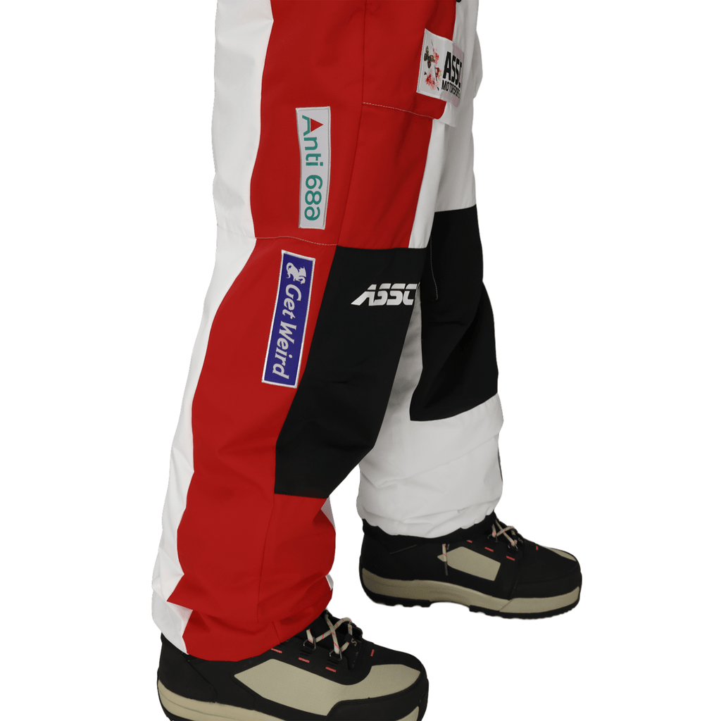 686 Anti Social Social Club Men's F1 Shell Pant 2026 White Colorblock - Comor - Go Play Outside