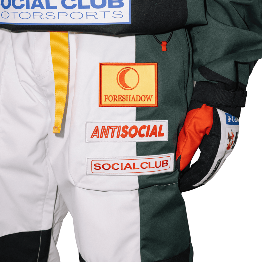 686 Anti Social Social Club Men's F1 Shell Pant 2026 White Colorblock - Comor - Go Play Outside