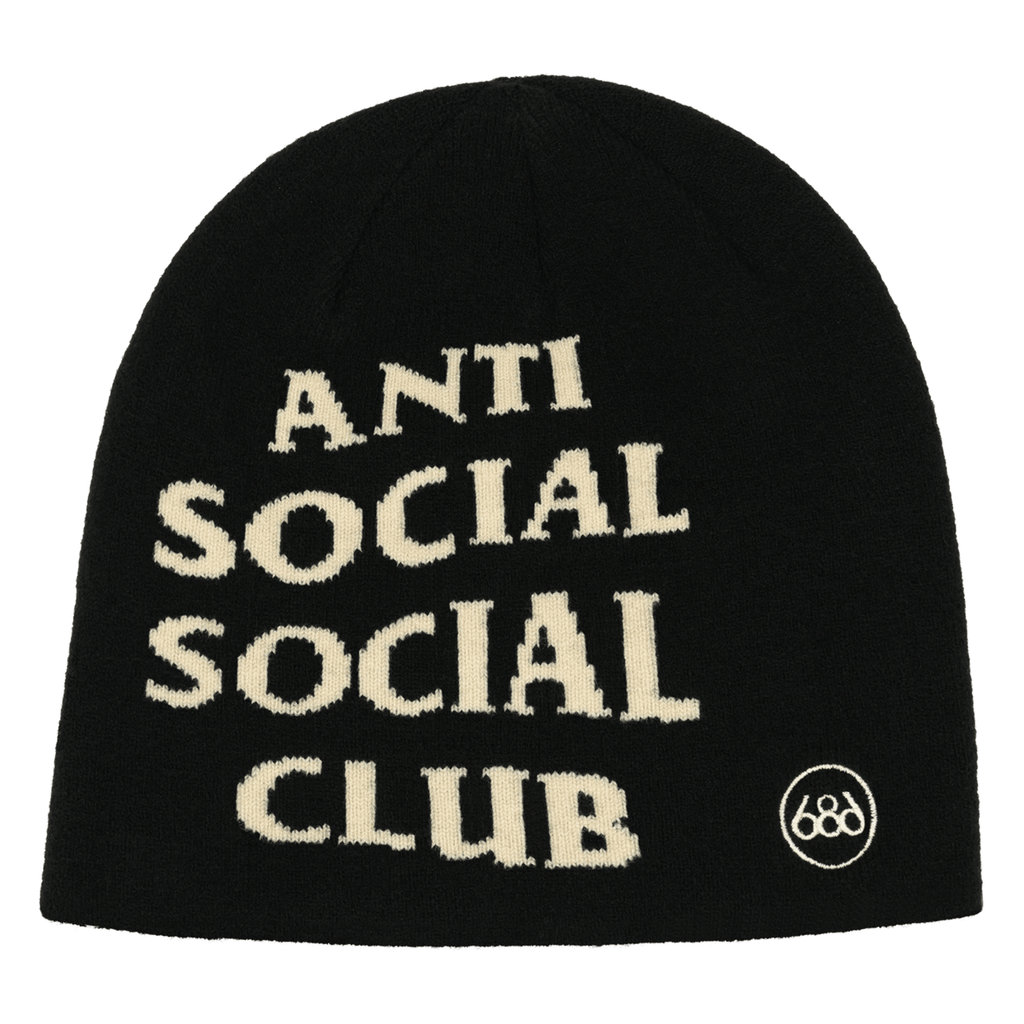 686 Anti Social Social Club Skully Beanie Black - Comor - Go Play Outside