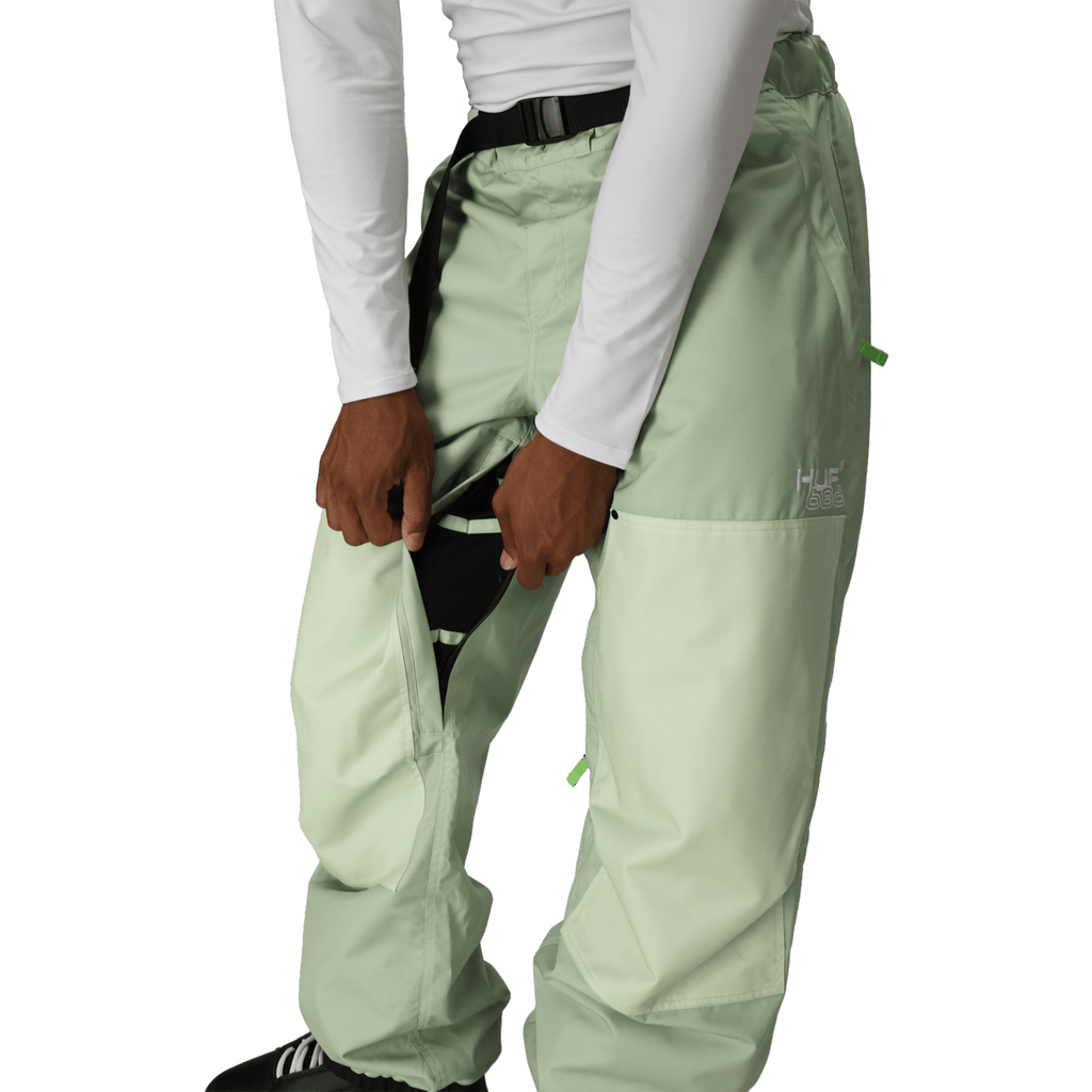 686 Huf Men's Double H Shell Pant 2026 Huf Green Colorblock - Comor - Go Play Outside