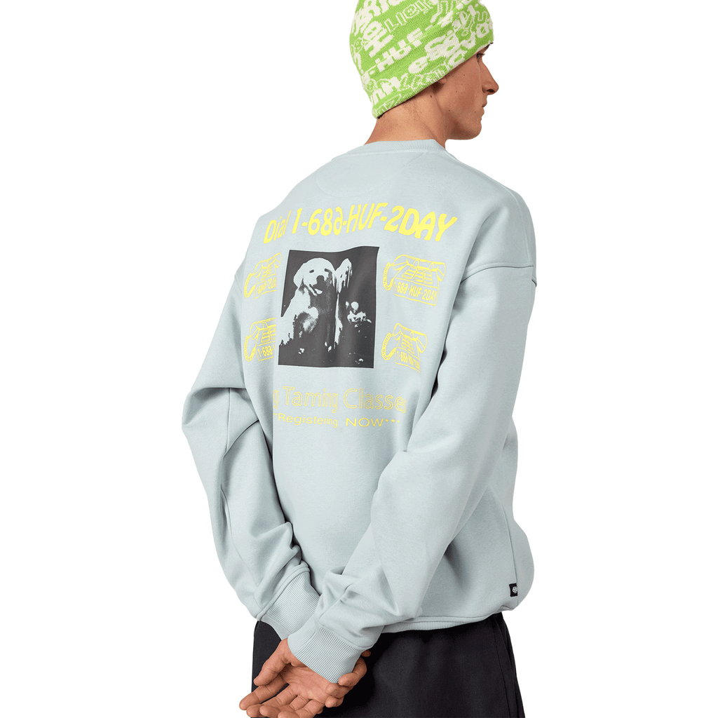 686 Huf Premium Heavyweight Crew Sweatshirt Huf Light Blue - Comor - Go Play Outside
