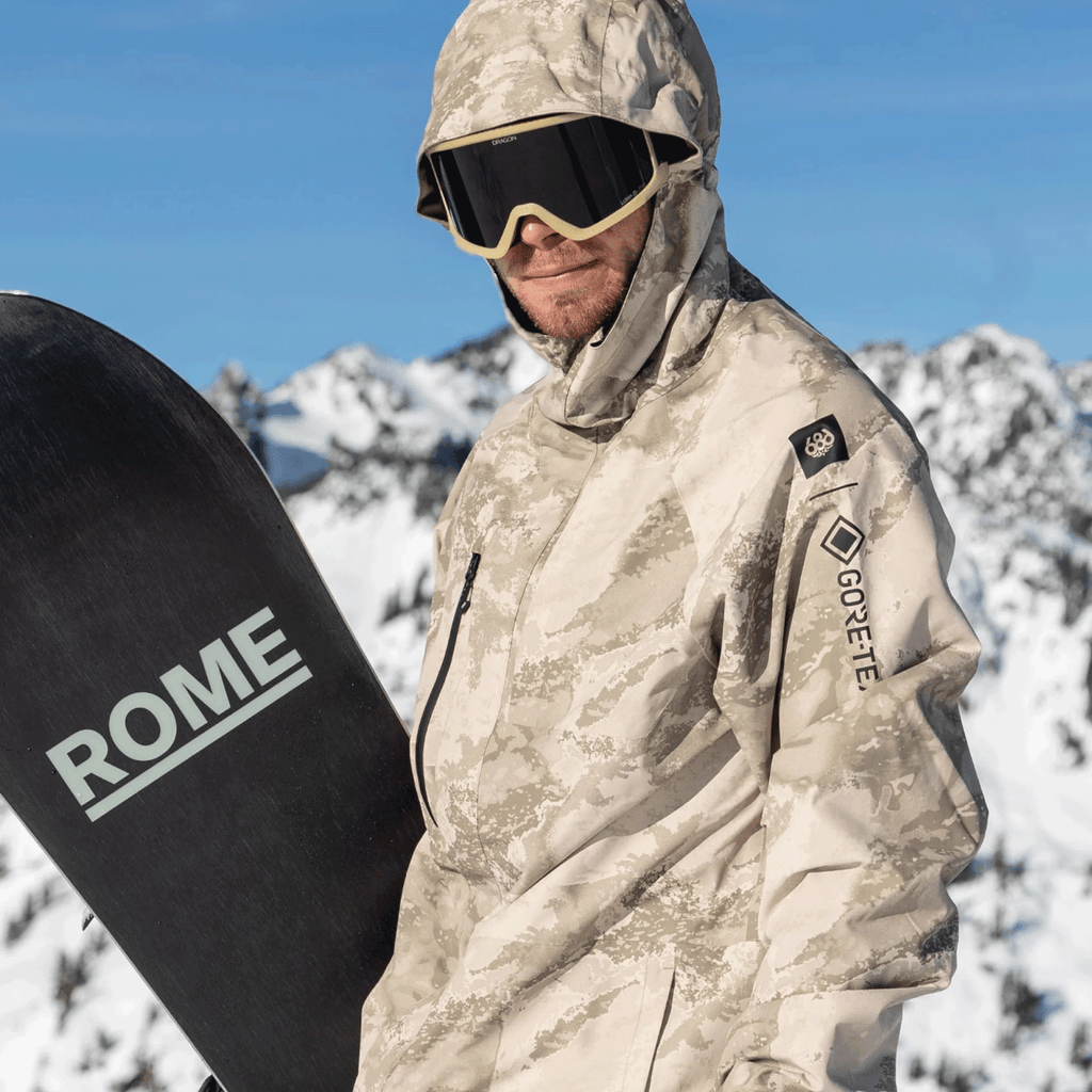 686 Men's Gore - Tex Core Shell Jacket 2026 Limestone Hemisphere Print - Comor - Go Play Outside
