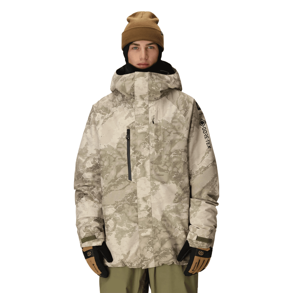 686 Men's Gore - Tex Core Shell Jacket 2026 Limestone Hemisphere Print - Comor - Go Play Outside