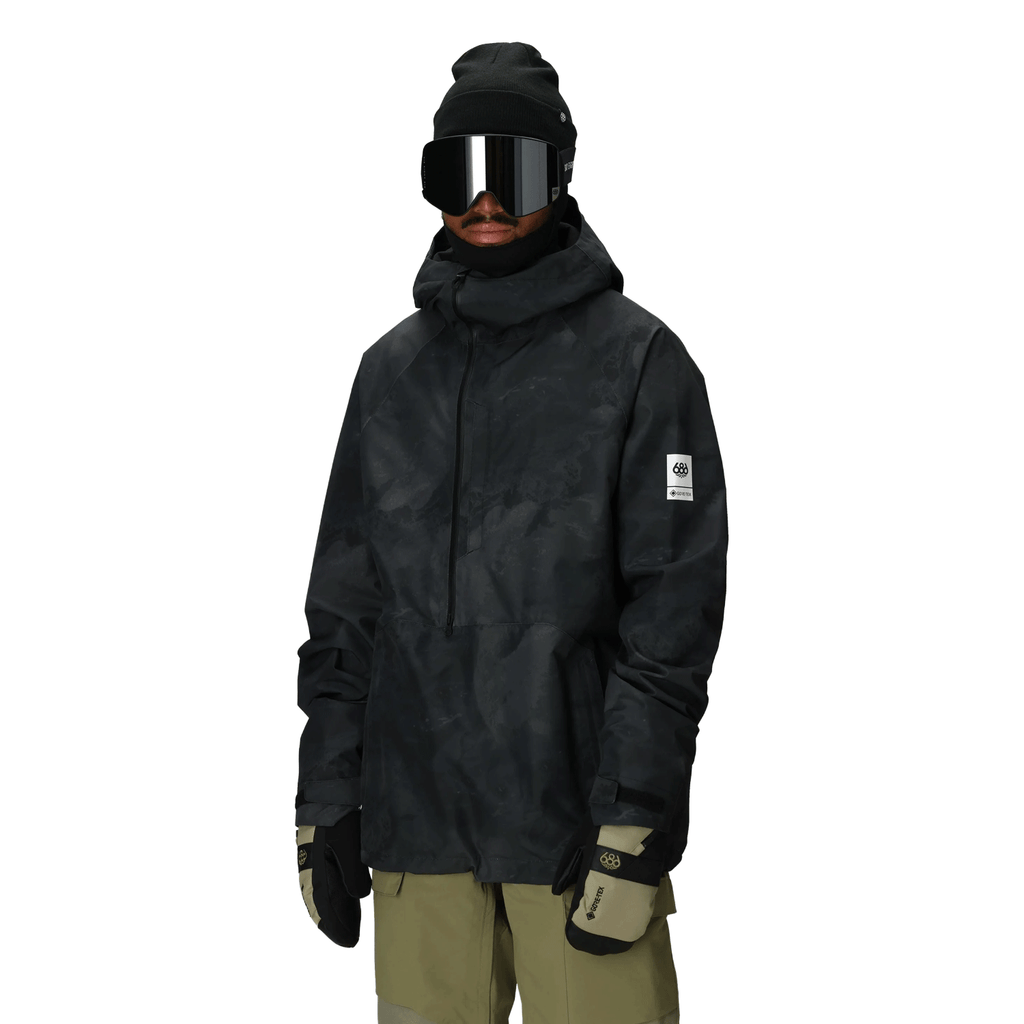 686 Men's Gore - Tex Fragment Shell Anorak 2026 Black Hemisphere - Comor - Go Play Outside