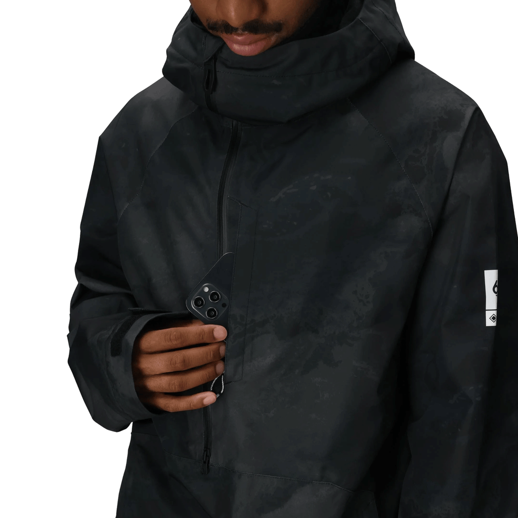 686 Men's Gore - Tex Fragment Shell Anorak 2026 Black Hemisphere - Comor - Go Play Outside