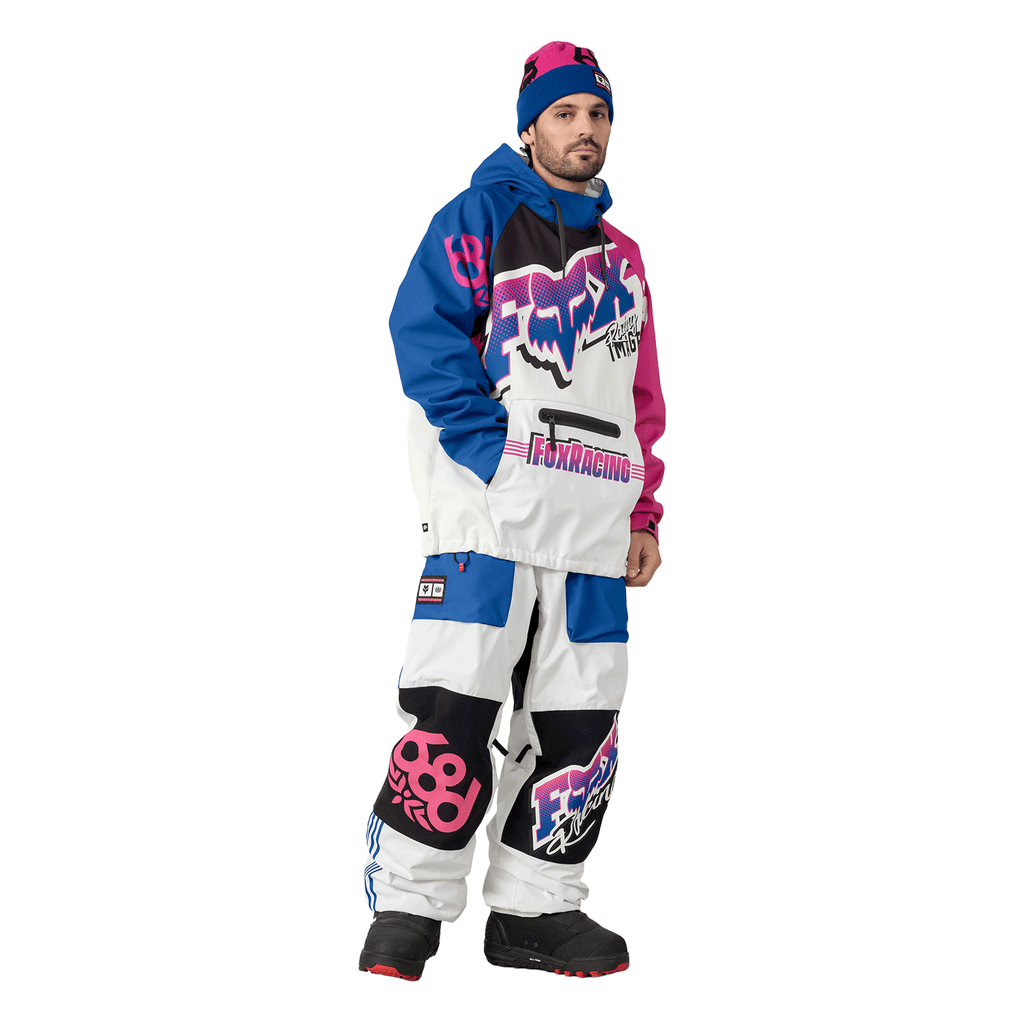 686 x Fox Men's Shell Pant 2026 Fox White Colourblock - Comor - Go Play Outside