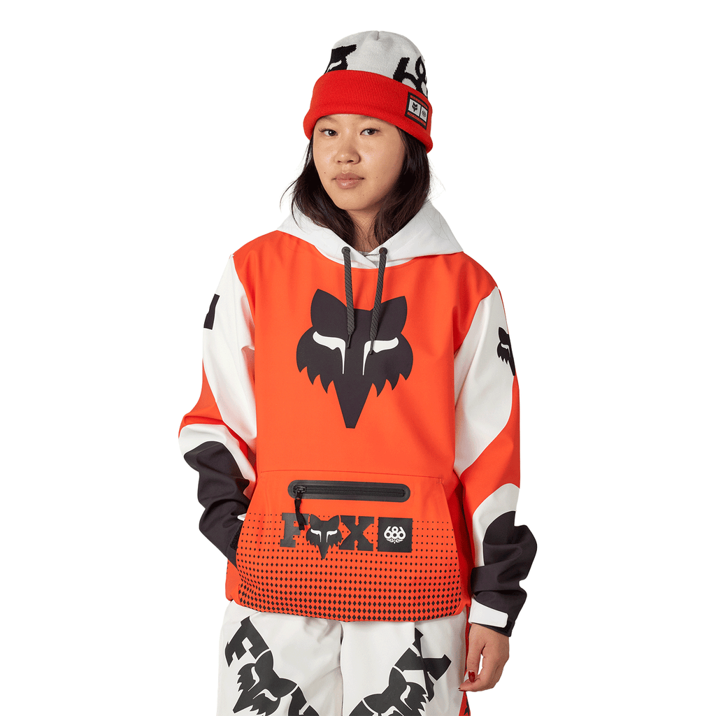 686 x Fox Women's 97 Waterproof Hoody 2026 Fox Flare Colourblock - Comor - Go Play Outside