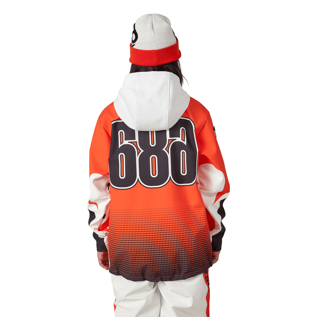 686 x Fox Women's 97 Waterproof Hoody 2026 Fox Flare Colourblock - Comor - Go Play Outside