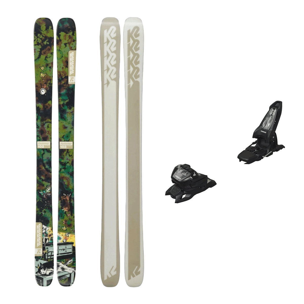 Ski K2 Reckoner 102 + Fixations Marker Griffon 13 100mm - Noir - Neuf Sous Blister