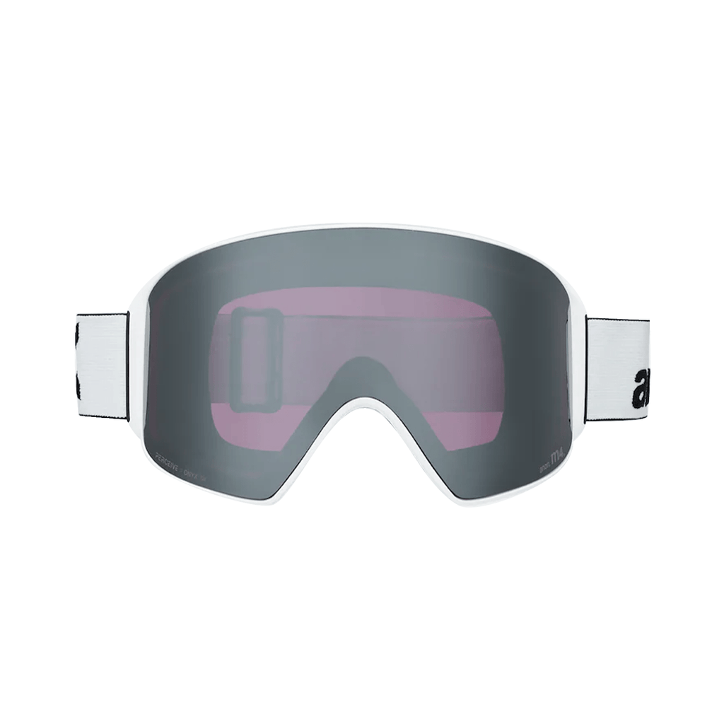 Anon M4 Cylindrical Low Bridge Fit Goggles White/Perceive Sunny Onyx + Perceive Variable Violet - Comor - Go Play Outside