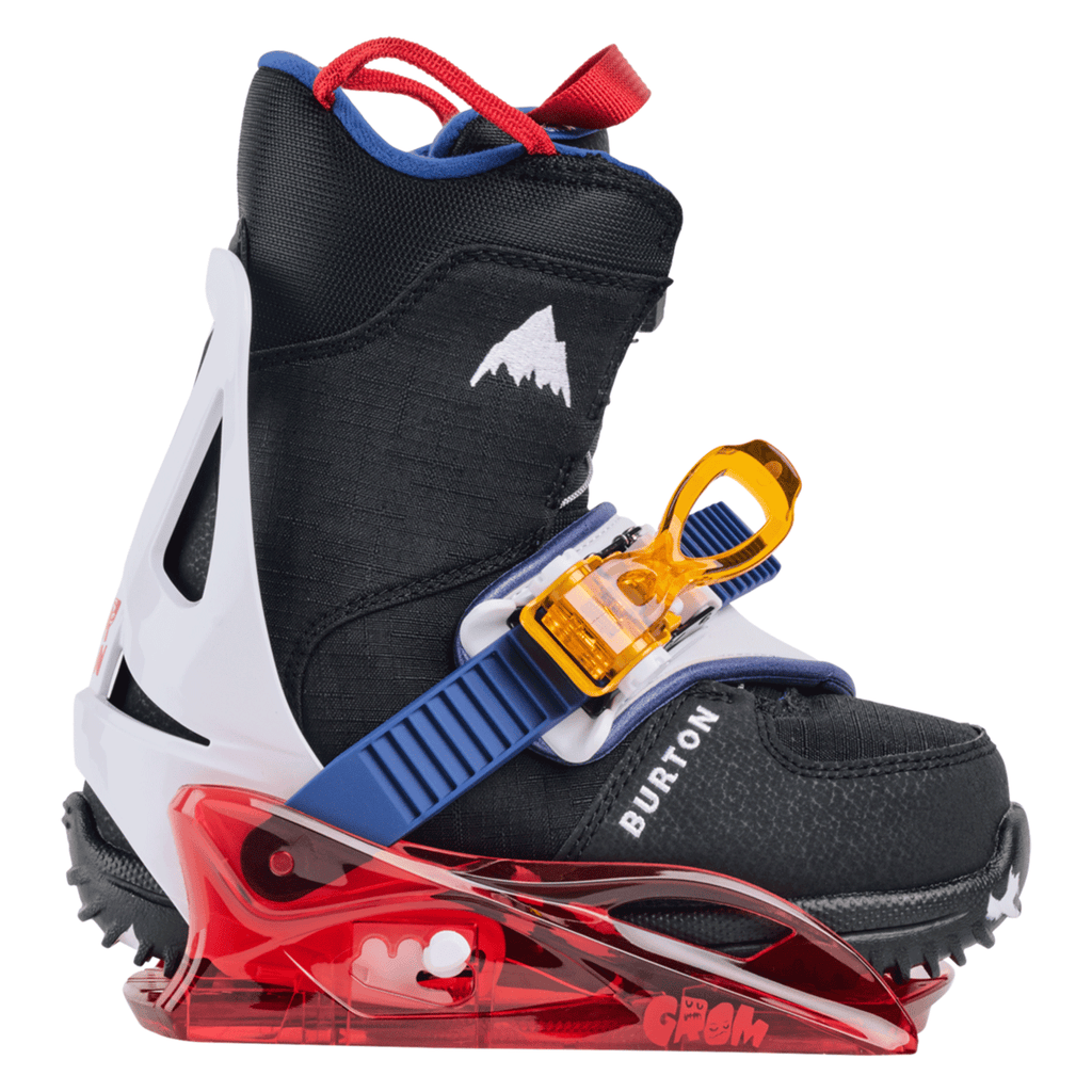Burton Kids Grom Snowboard Bindings 2026 Red/Multi - Comor - Go Play Outside