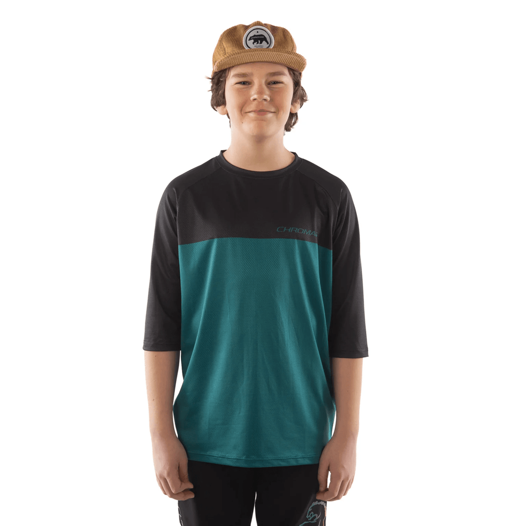 Chromag Kids Mission Jersey Direct Black/Teal - Comor - Go Play Outside