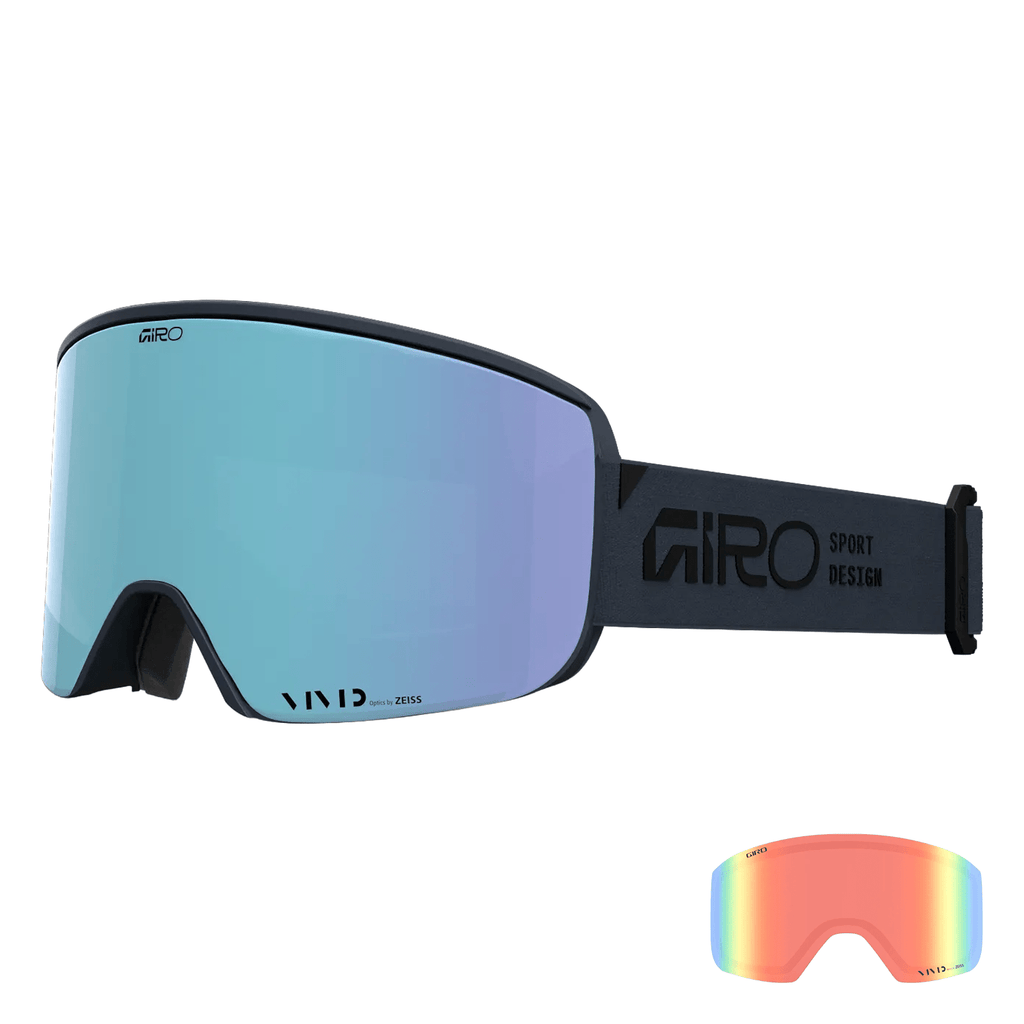 Giro Men's Axis Low Bridge Fit Goggles Blue Royal Stacked/Vivid Royal + Vivid Infrared - Comor - Go Play Outside