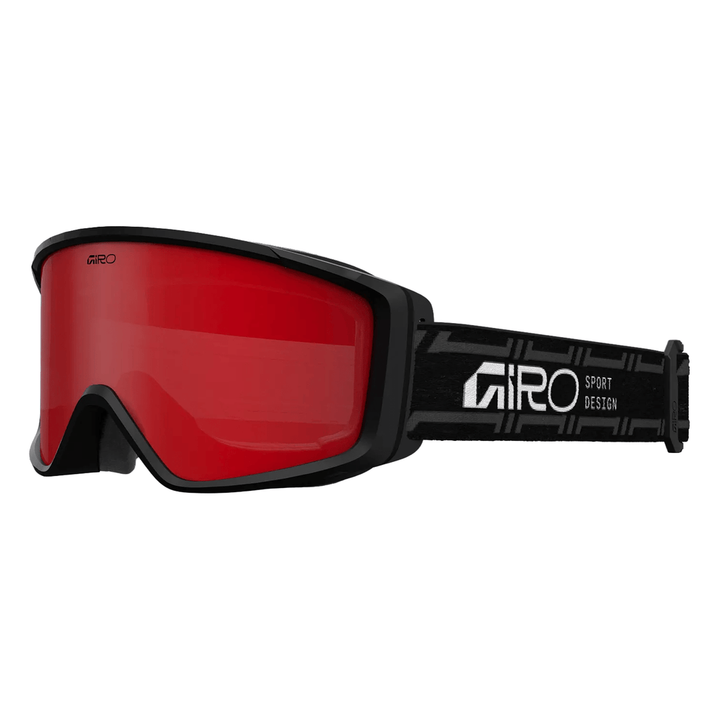 Giro Men's Index 2.0 Low Bridge Fit Goggles Black/Amber Scarlet Stacked + Amber Scarlet - Comor - Go Play Outside