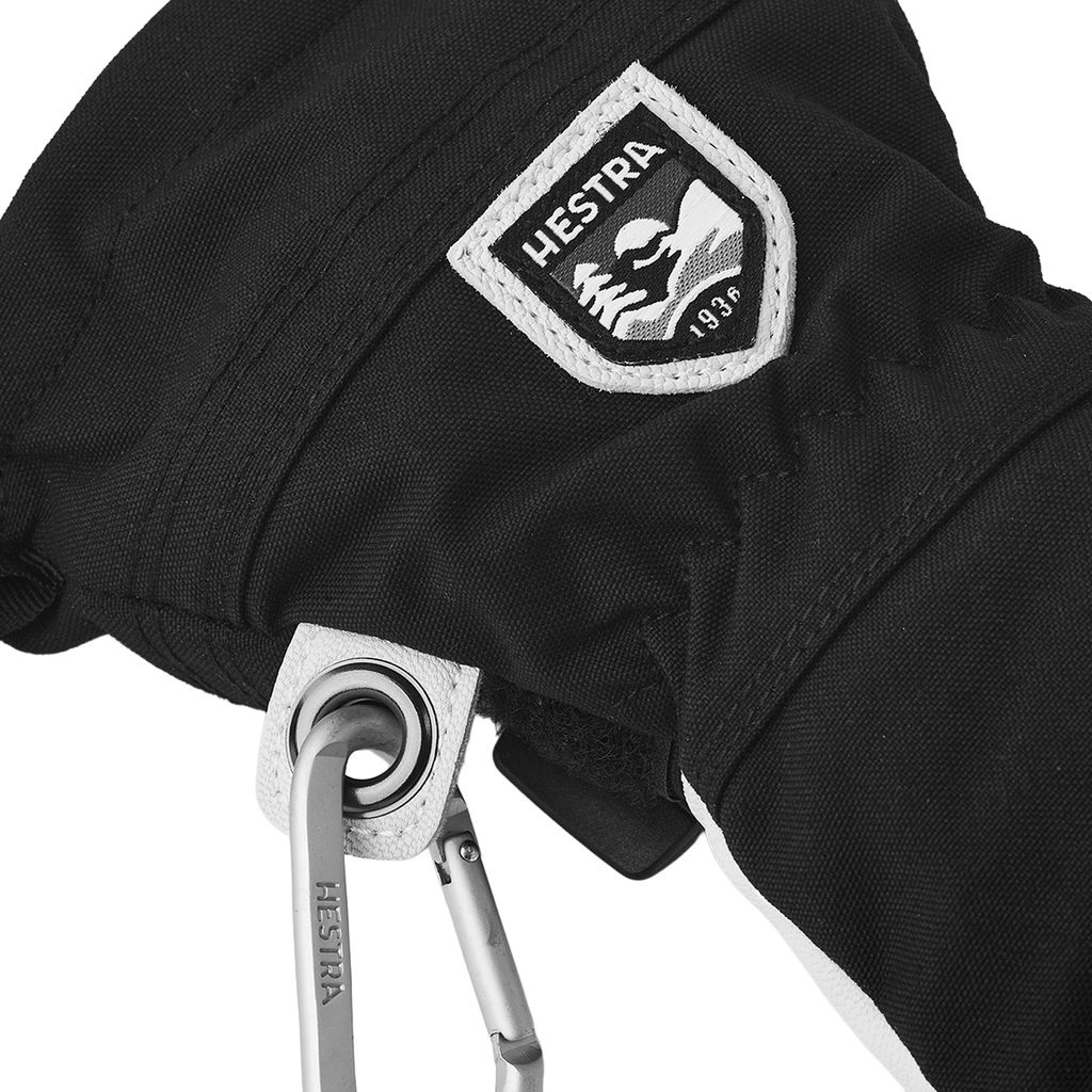 Hestra Kids Army Leather Heli Ski Junior Glove Black - Comor - Go Play Outside