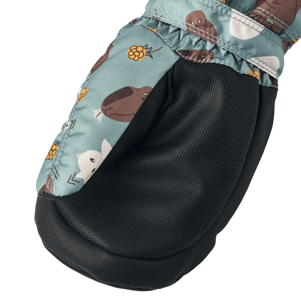 Hestra Kids Baby Zip Long Mitt Sea Blue Print - Comor - Go Play Outside