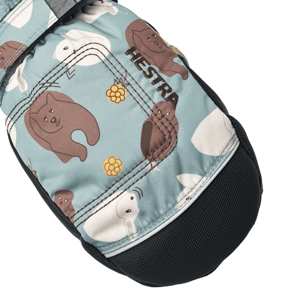 Hestra Kids Baby Zip Long Mitt Sea Blue Print - Comor - Go Play Outside