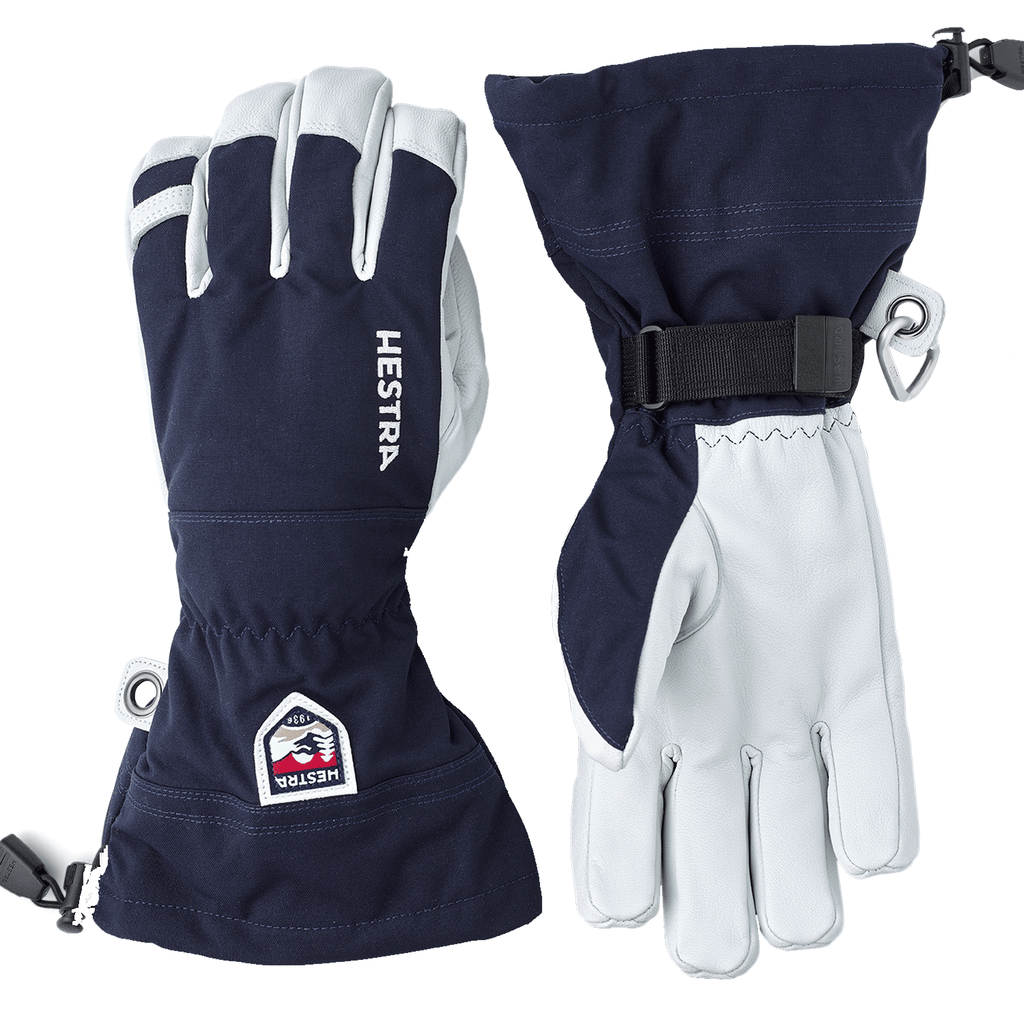 Hestra Men's Army Leather Heli Ski Glove Navy - Comor - Go Play Outside