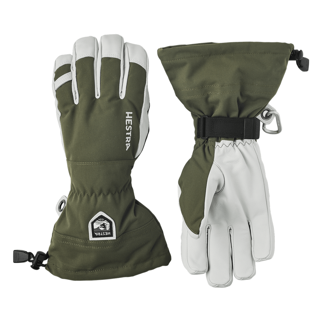 Hestra Men's Army Leather Heli Ski Glove Olive - Comor - Go Play Outside