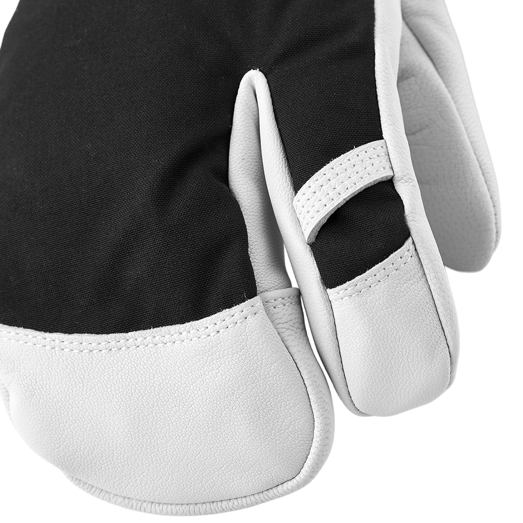 Hestra Men's Leather Heli 3 - Finger Mitt Black - Comor - Go Play Outside