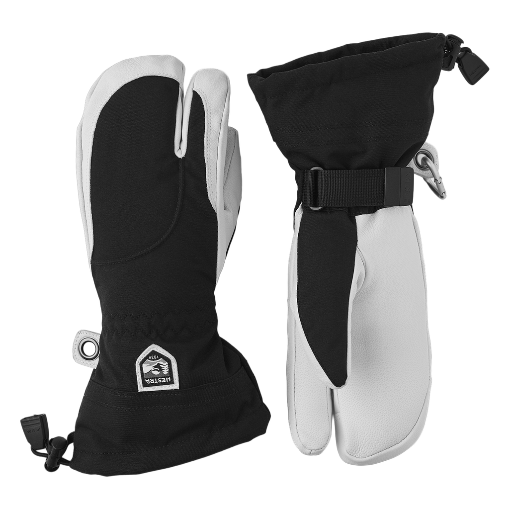 Hestra Women's Heli 3 - Finger Mitt Black/Off White - Comor - Go Play Outside