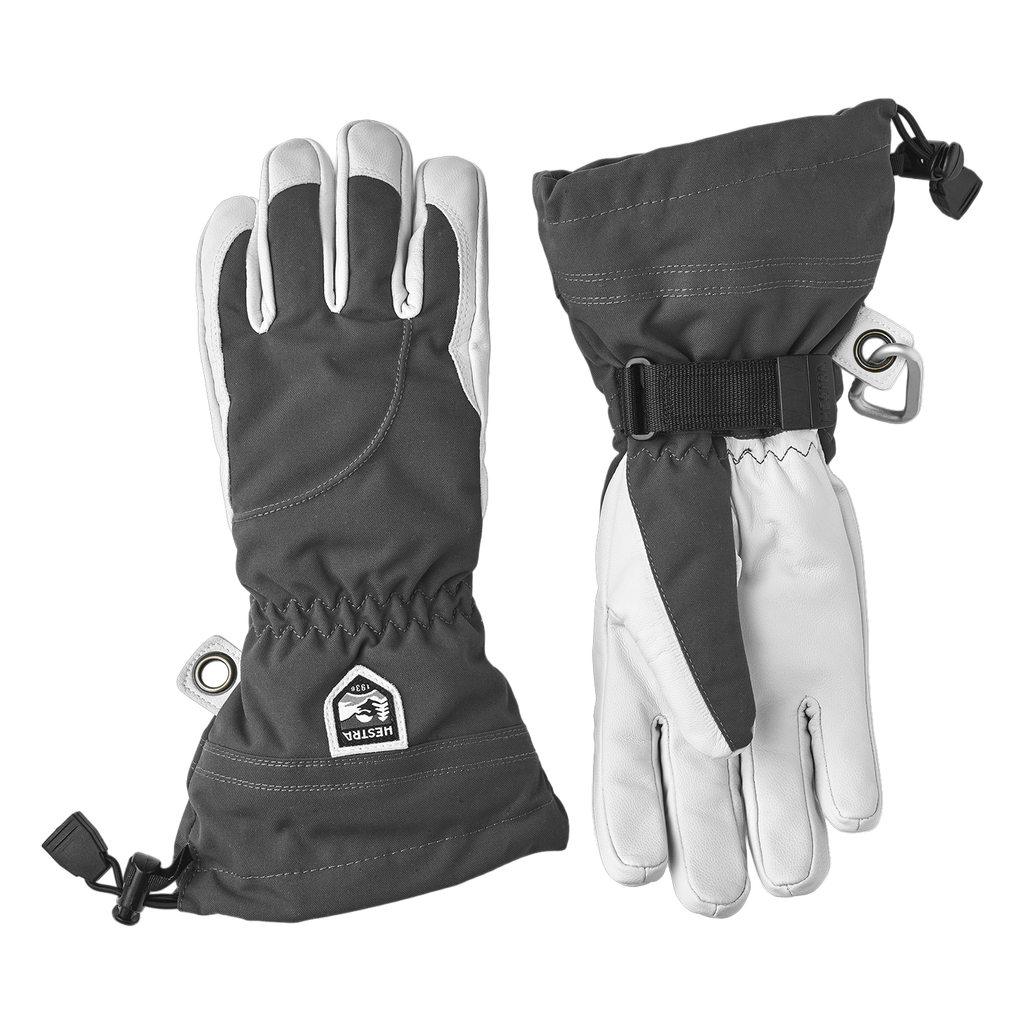 Hestra Women's Heli Ski Glove Grey/Off White - Comor - Go Play Outside
