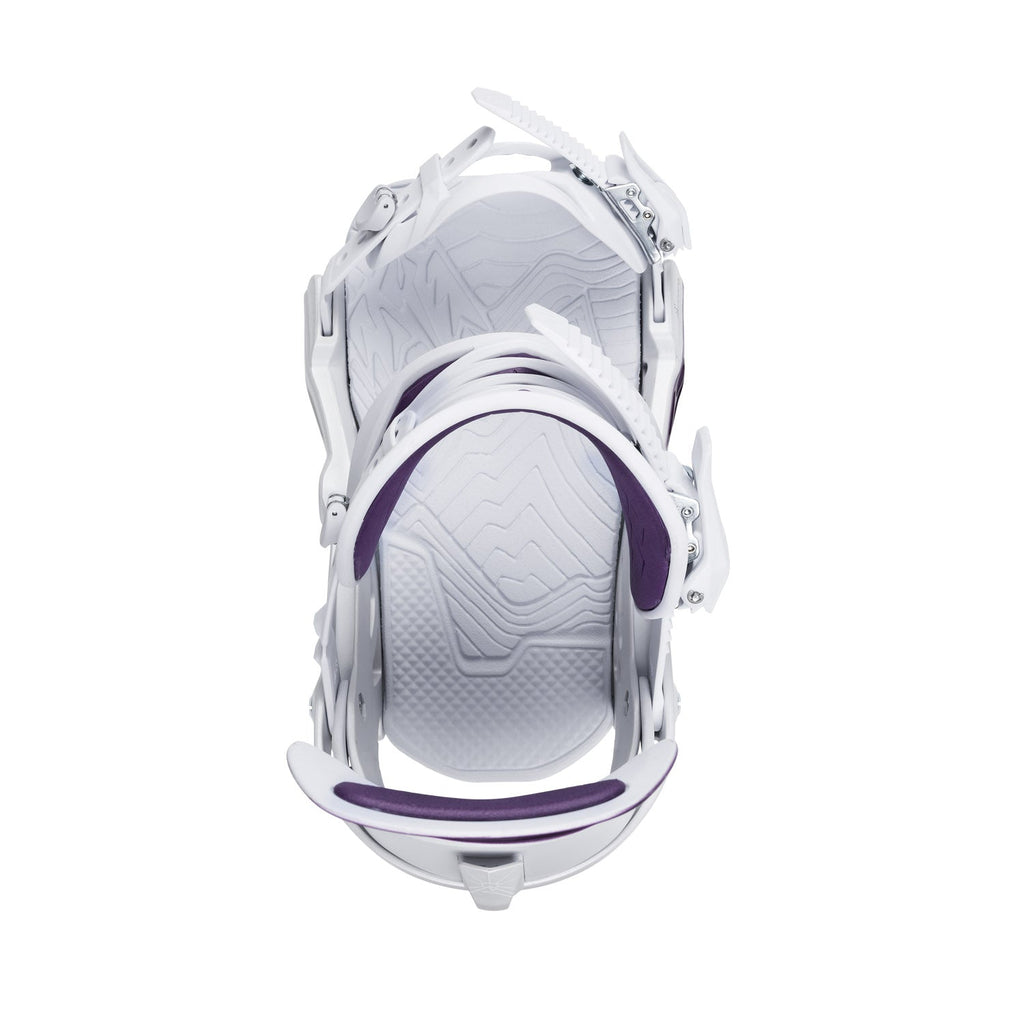 Jones Women's Aurora Snowboard Bindings 2026 Deep Purple White - Comor - Go Play Outside