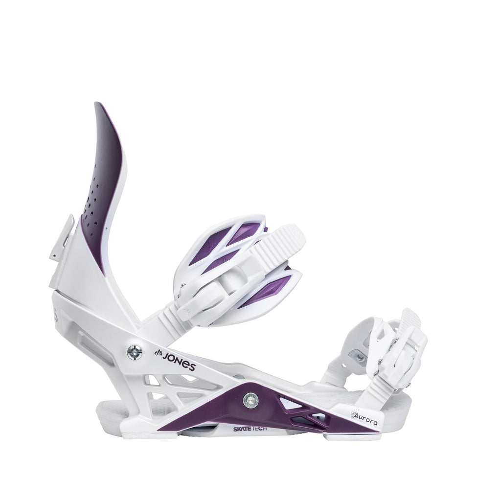 Jones Women's Aurora Snowboard Bindings 2026 Deep Purple White - Comor - Go Play Outside