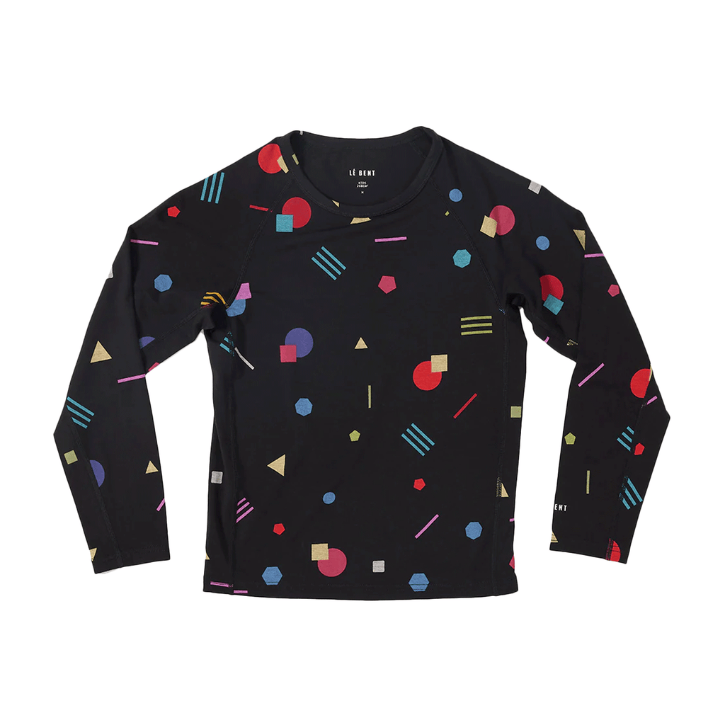 Le Bent Kids Confetti Midweight Raglan Top 2025 Black - Comor - Go Play Outside