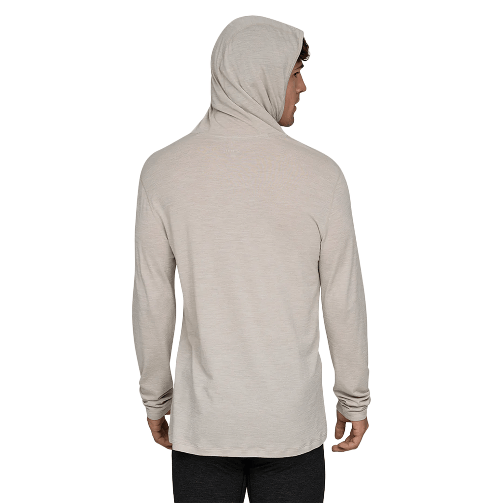 Le Bent Men's Featherweight L/S Hooded Crew 2026 Natural - Comor - Go Play Outside