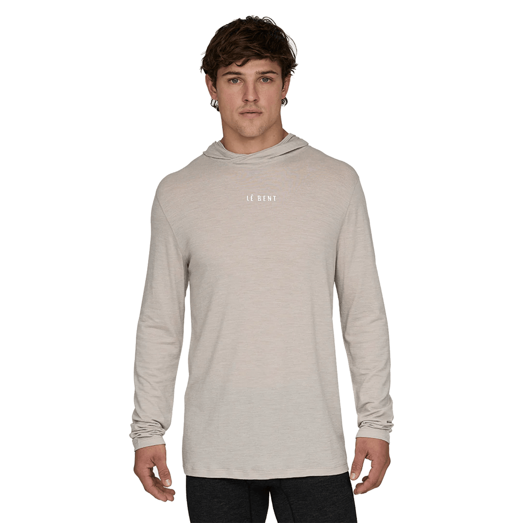 Le Bent Men's Featherweight L/S Hooded Crew 2026 Natural - Comor - Go Play Outside