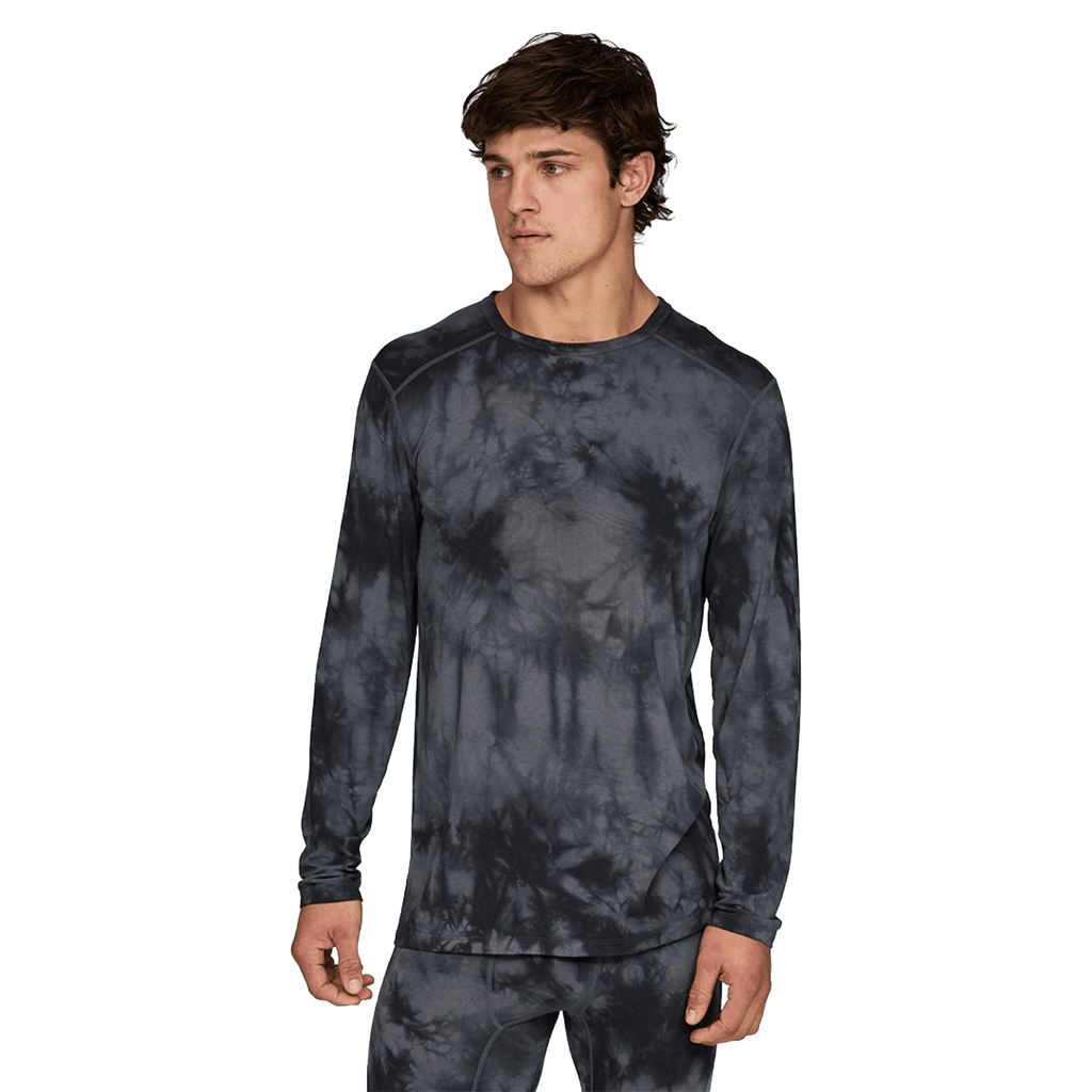 Le Bent Men's Lightweight Crew 2026 Charcoal Tie Dye - Comor - Go Play Outside