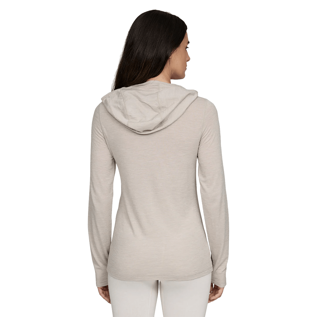 Le Bent Women's Featherweight L/S Hooded Crew 2026 Natural - Comor - Go Play Outside