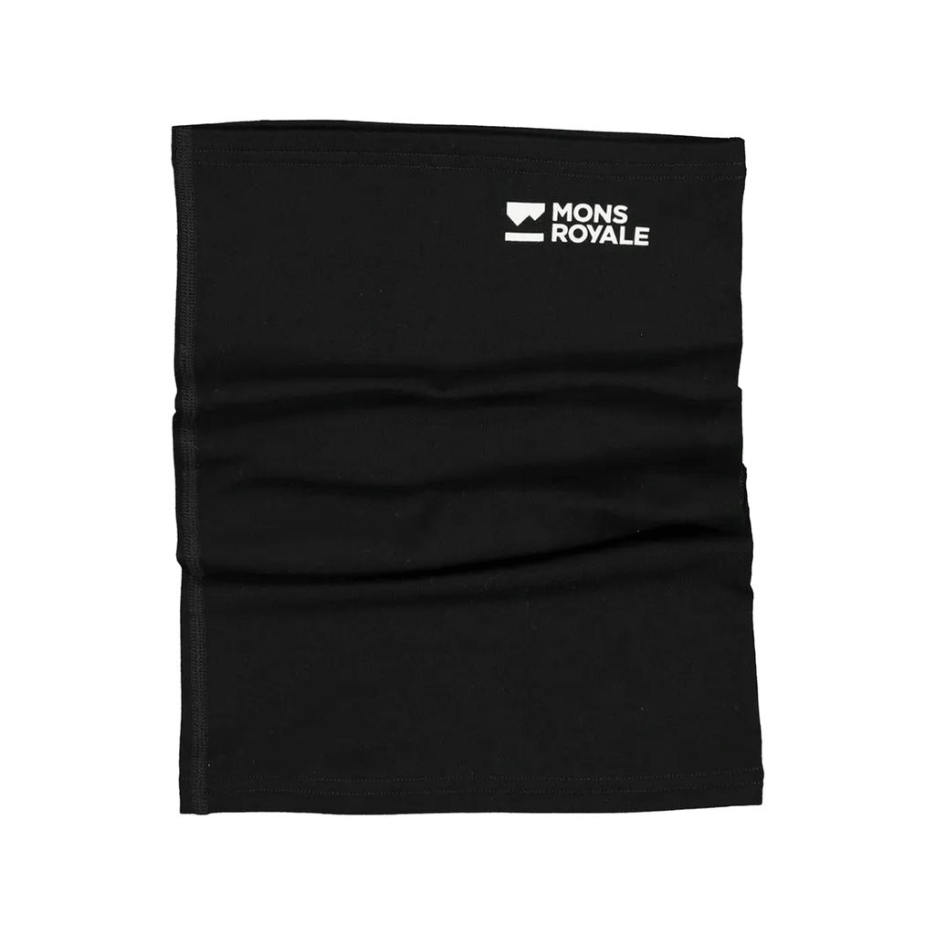 Mons Royale Daily Dose Merino Neckwarmer Black - Comor - Go Play Outside