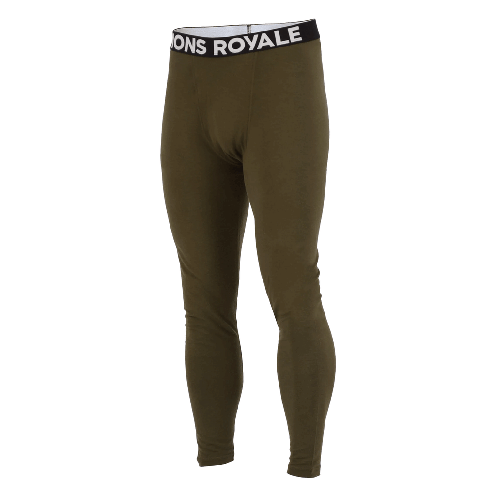 Mons Royale Men's Cascade Merino Flex 200 Legging 2025 Dark Olive - Comor - Go Play Outside