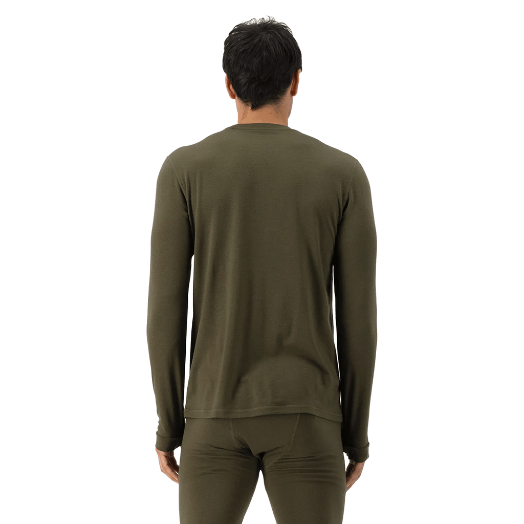 Mons Royale Men's Cascade Merino Long Sleeve Base Layer 2026 Dark Olive - Comor - Go Play Outside