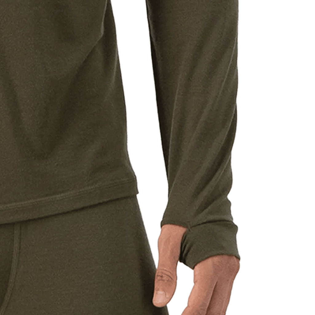 Mons Royale Men's Cascade Merino Long Sleeve Base Layer 2026 Dark Olive - Comor - Go Play Outside