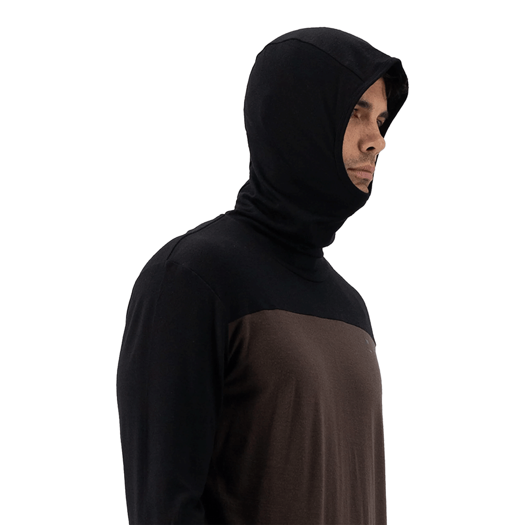 Mons Royale Men's Yotei Powder Hood L/S Top 2025 Cedar/Black – Comor ...