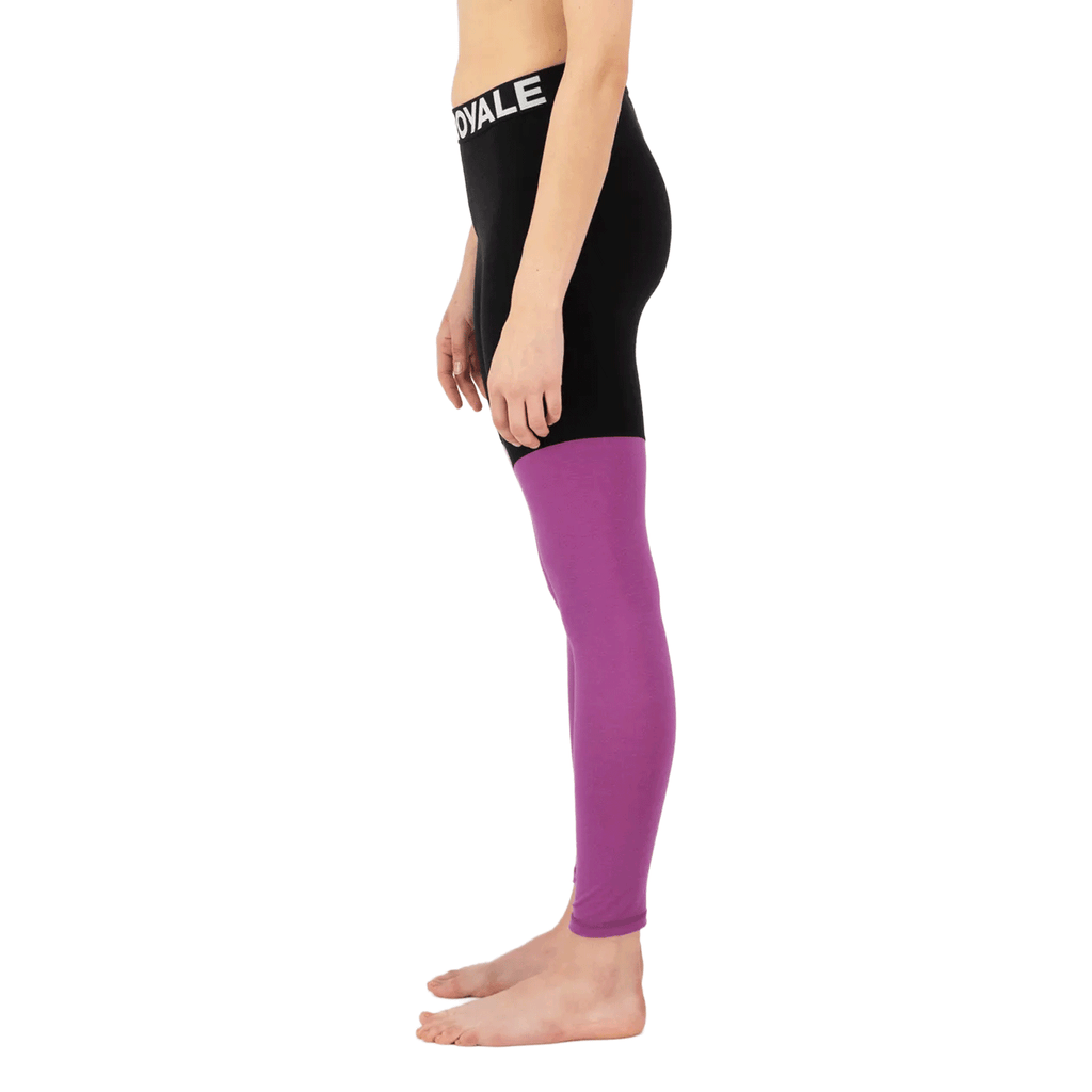 Mons Royale Women's Cascade Merino Base Layer Legging 2026 Purple Bolt - Comor - Go Play Outside