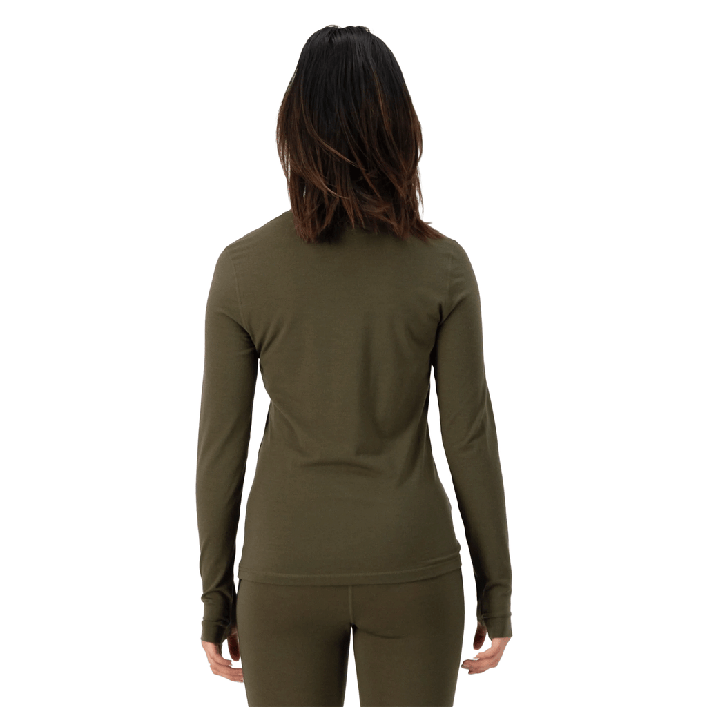 Mons Royale Women's Cascade Merino Flex 200 L/S Top 2025 Dark Olive - Comor - Go Play Outside