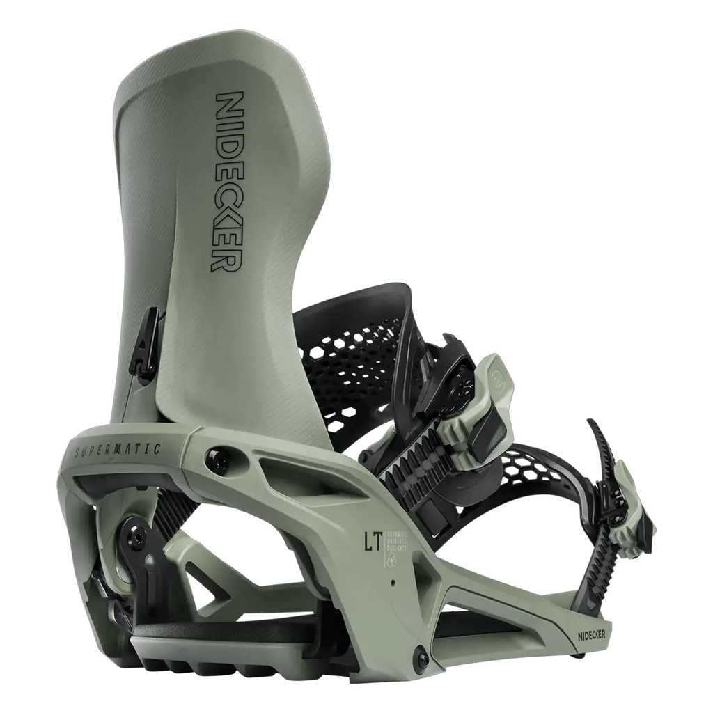 Nidecker LT Supermatic Snowboard Bindings 2026 Olive - Comor - Go Play Outside