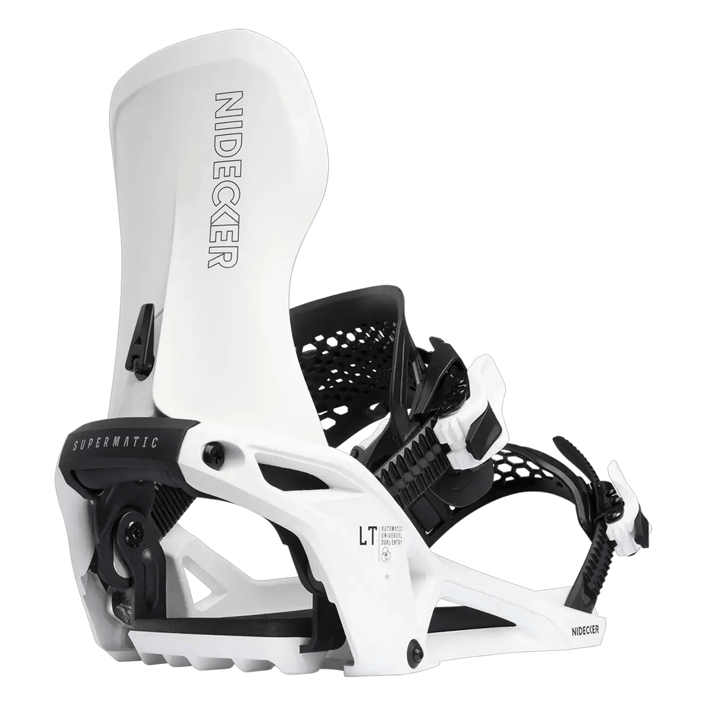 Nidecker LT Supermatic Snowboard Bindings 2026 White - Comor - Go Play Outside