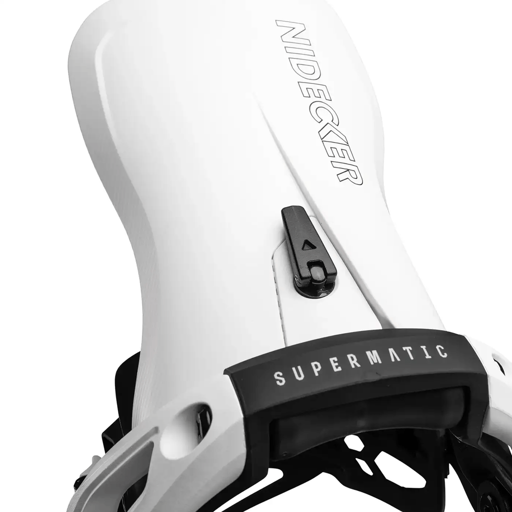 Nidecker LT Supermatic Snowboard Bindings 2026 White - Comor - Go Play Outside