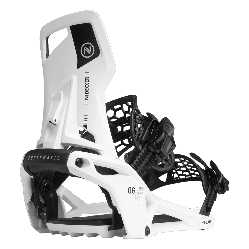 Nidecker OG Supermatic Snowboard Bindings 2026 White - Comor - Go Play Outside